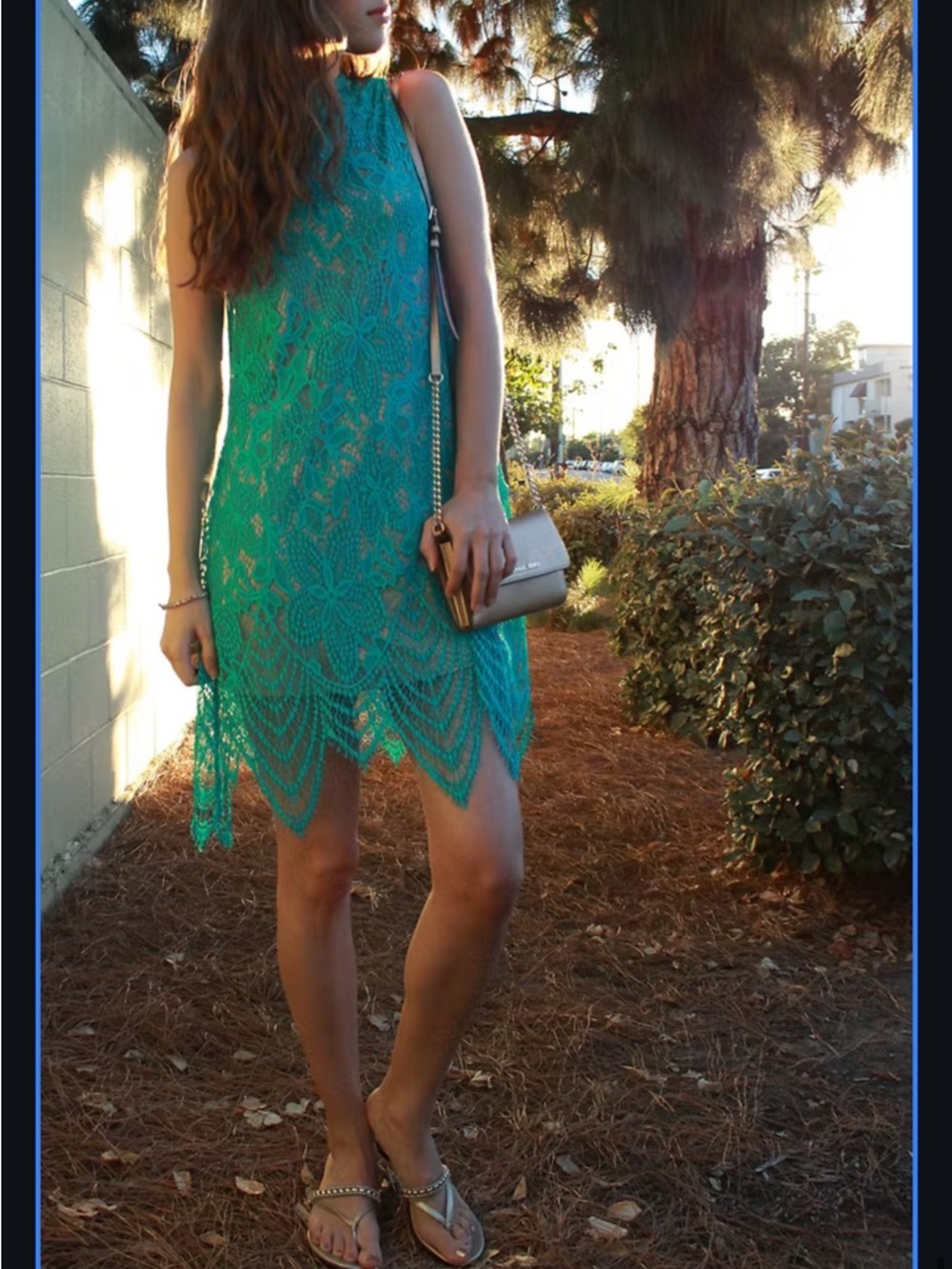 TJ Maxx Turquoise Lace Dress 👗